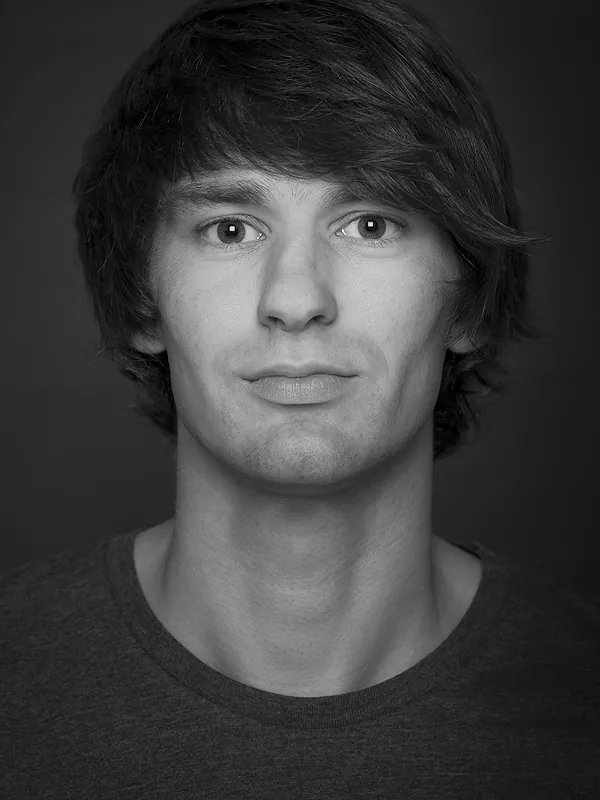 Portrait of Jens Dietze, black and white